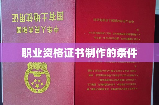 利辛职业资格证书制作的条件