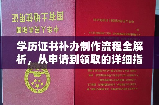 利辛学历证书补办制作流程全解析，从申请到领取的详细指南