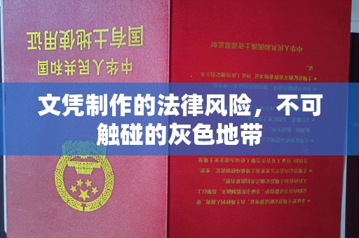 利辛文凭制作的法律风险，不可触碰的灰色地带