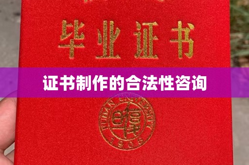 利辛证书制作的合法性咨询